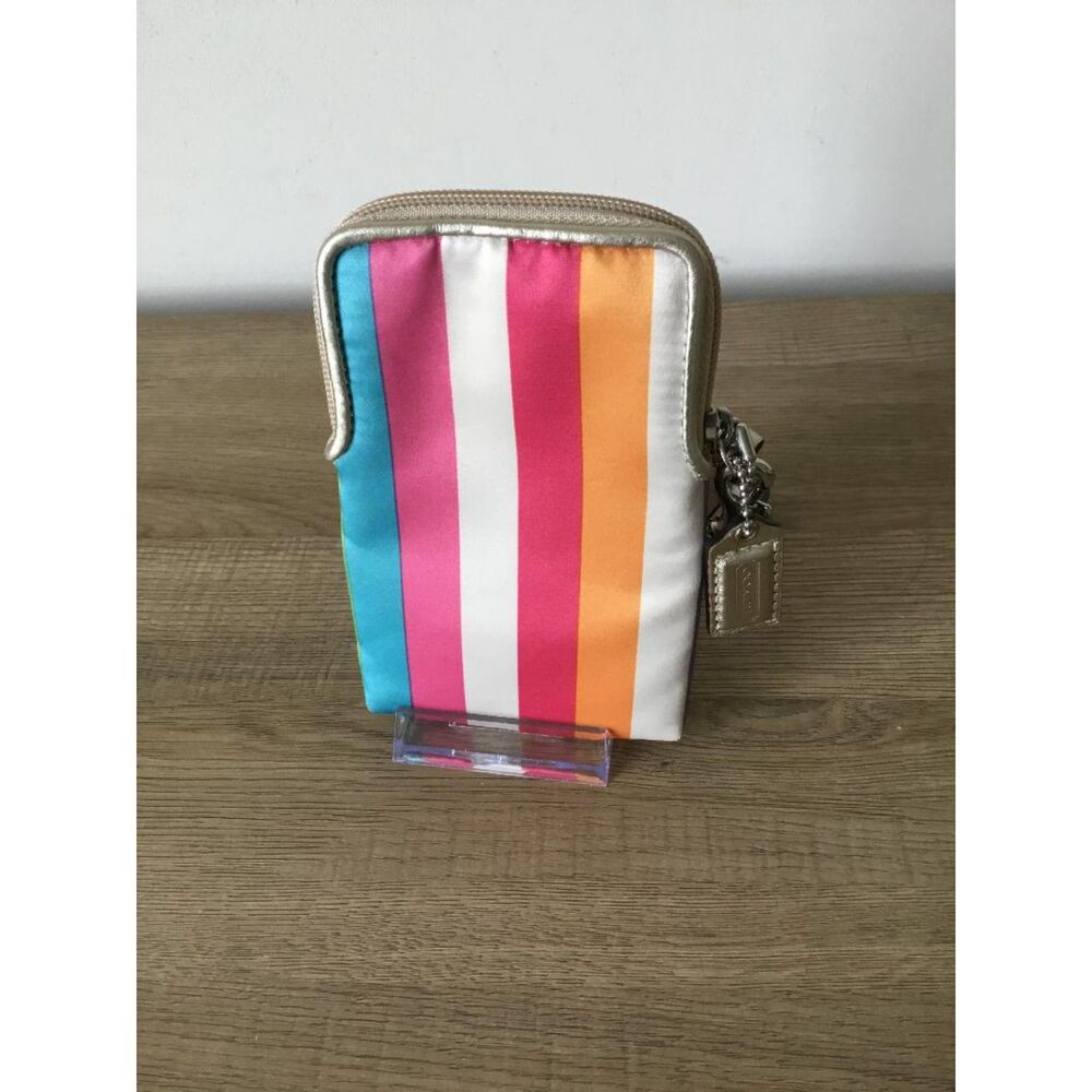 Coach Julia Legacy Wristlet Multicolor Striped Card Case Wallet w/Hangtag - Picture 2 of 6